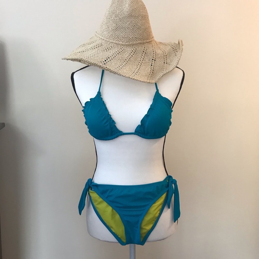 Hurley string bikini teal, size S
